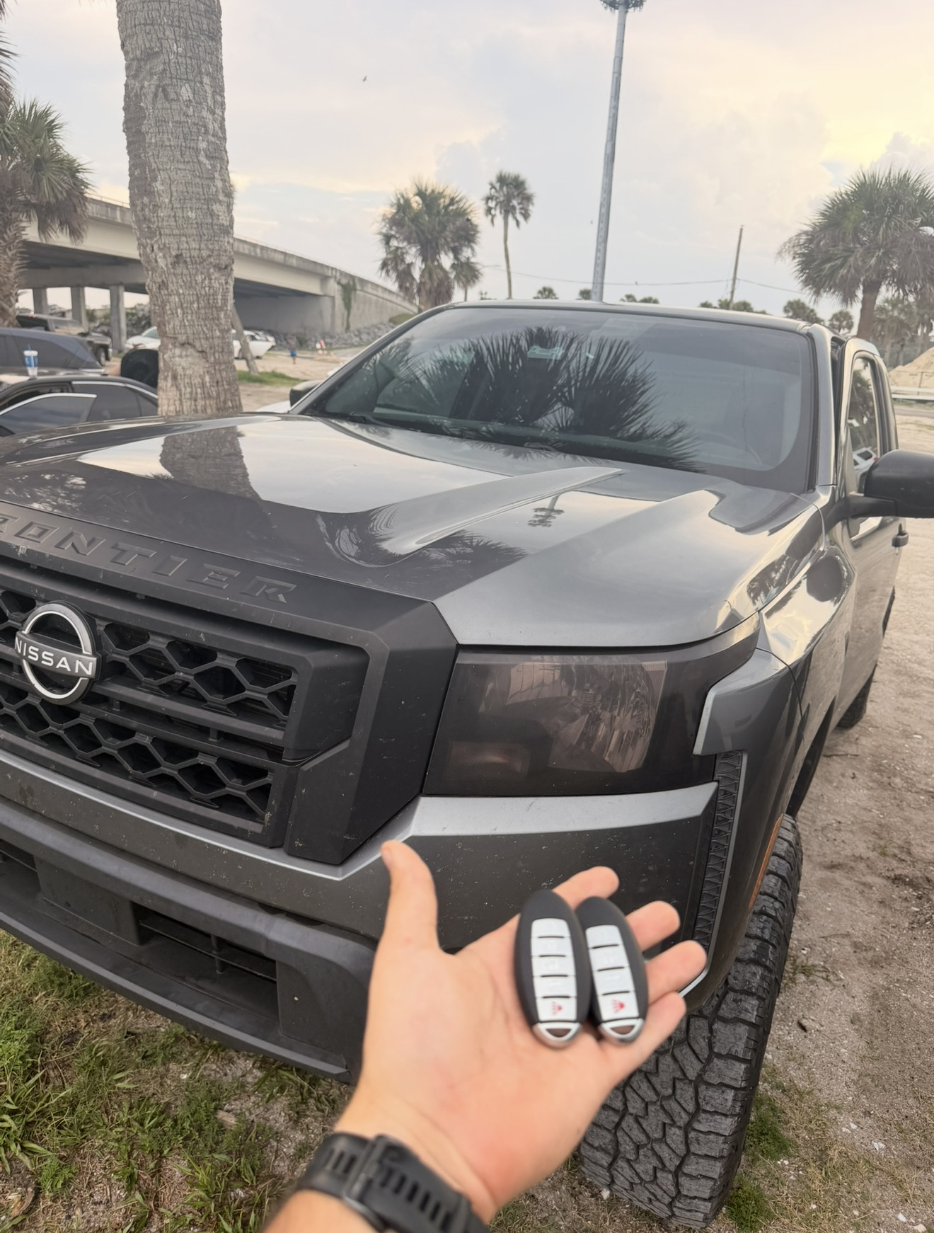 Nissan Frontier Vehicle with Key Fob Displayed